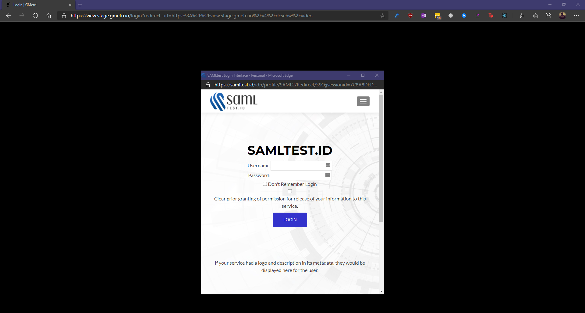 SAML viewer IdP login